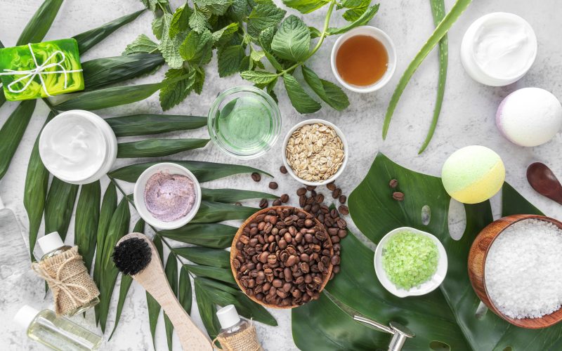 natural cosmetic product collection